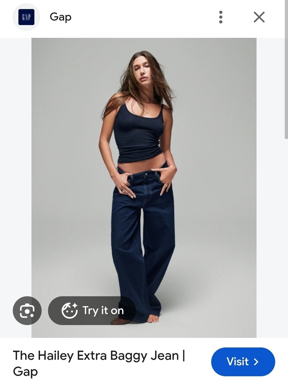 Gap Hailey Extra Baggy Jeans — Medium Wash